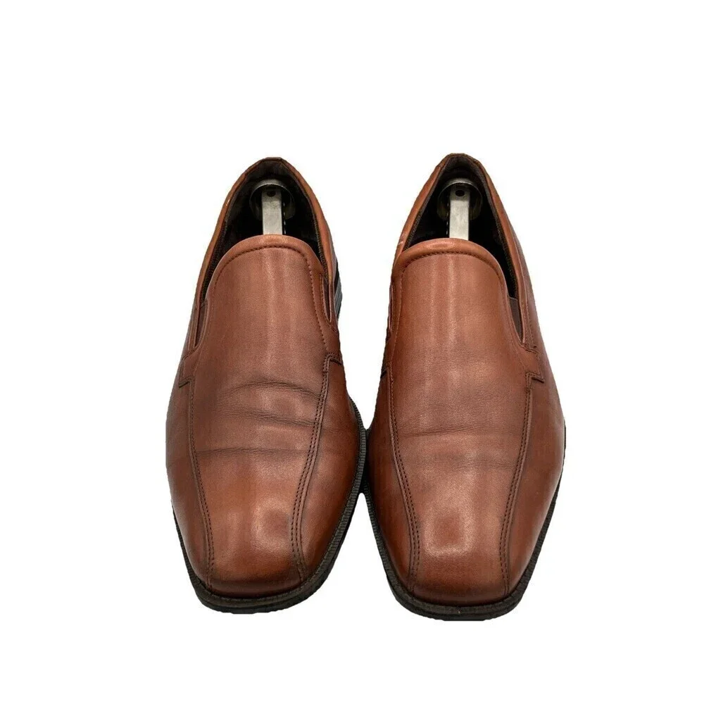 Ecco Edinburgh Bike Toe Loafer Men’s Size EU 45 US 11 Cognac Brown